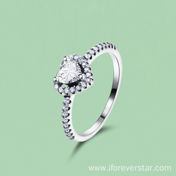 Hot sale 925 silver moissanite ring diamond ring